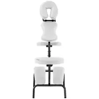 Skládací masážní židle - 26 x 46 x 104 cm - 130 kg - Bílá