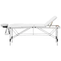 Camilla de masaje plegable - 185 x 60 x 59 cm - 180 kg - Blanco