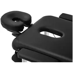 Skládací masážní lehátko - 185 x 60 x 59 cm - 180 kg - Černá