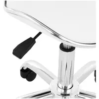 Stool Chair with Back  - Seat Height 48 - 62Cm / Height 68 - 82Cm mm - 150 kg - White