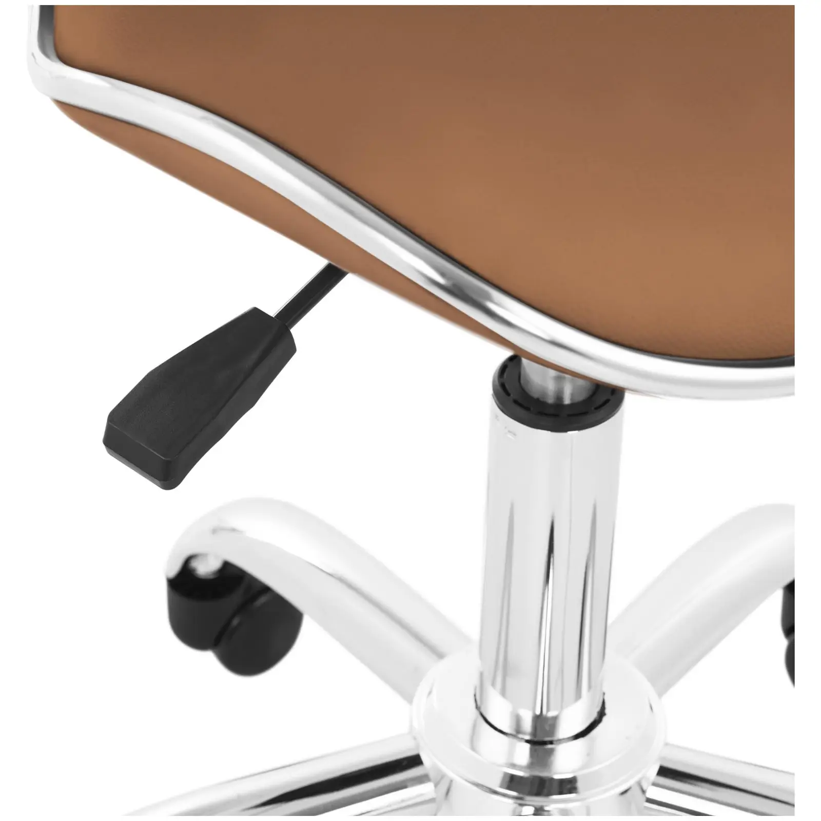 Tabouret de bureau avec dossier - 48 -  62 cm - 150 kg - Cappuccino