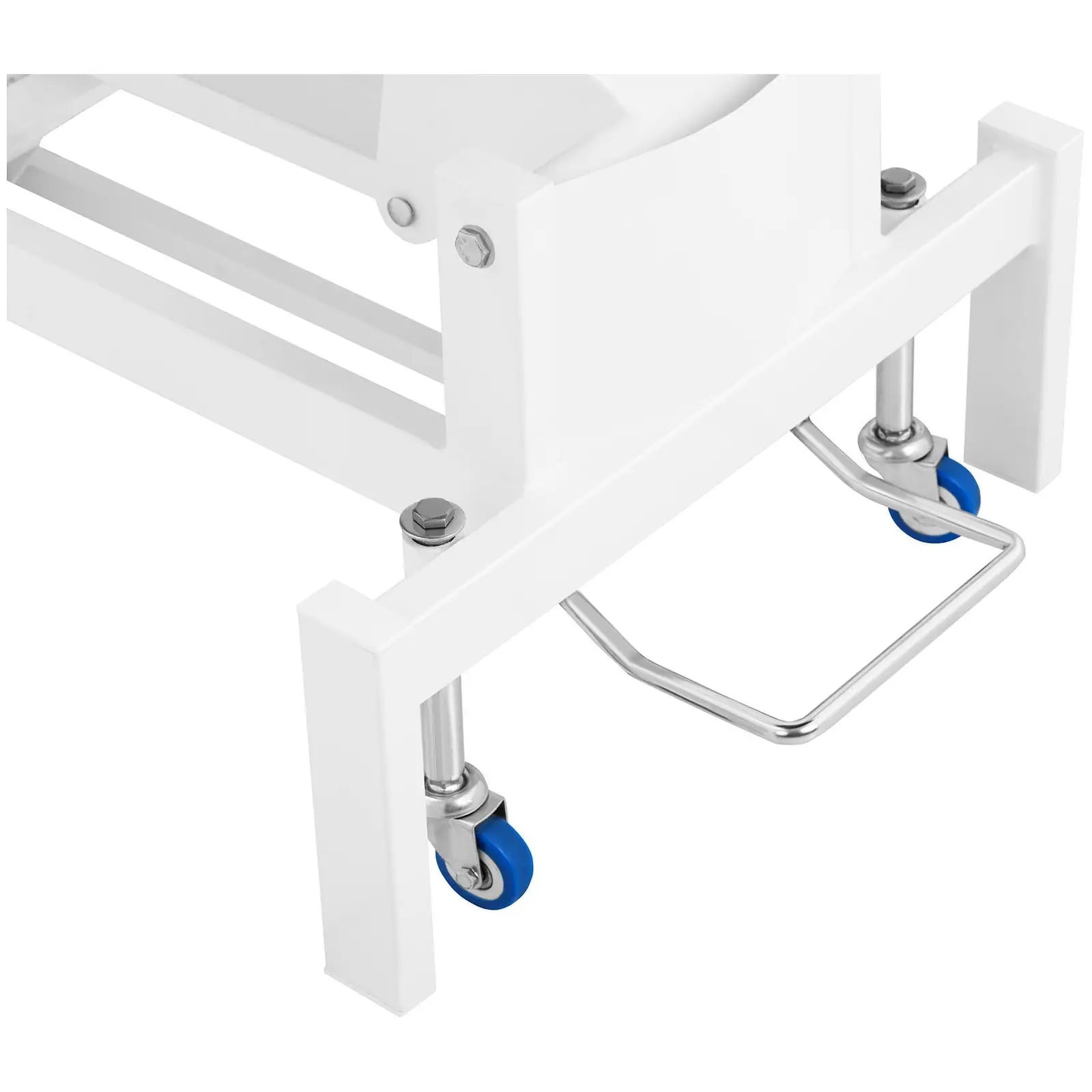 Elektrické masážní lehátko - 1 motor - 100 W - 207 x 68 x 53–92 cm - 200 kg - bílé / béžové (Minimální výška: 53 cm)
