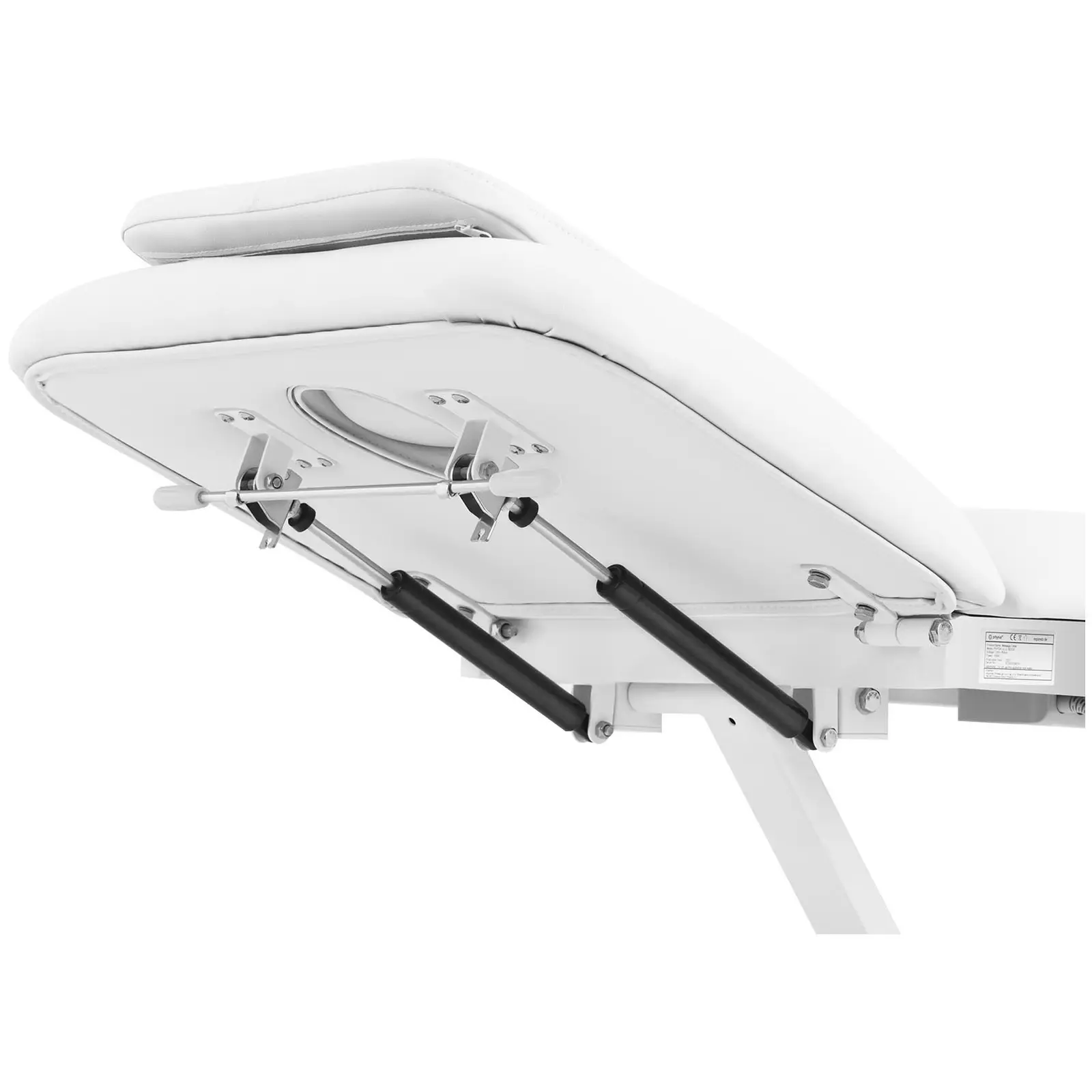 Elektrické masážní lehátko - 1 motor - 100 W - 207 x 68 x 53–92 cm - 200 kg - bílé (Délka postele: 207 cm)