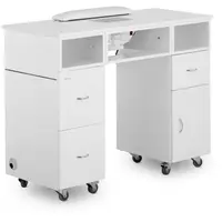 Manicure Station - dust collector - 3 drawers - wheels - fibreboard