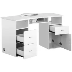 Manicure Station - dust collector - 3 drawers - fibreboard
