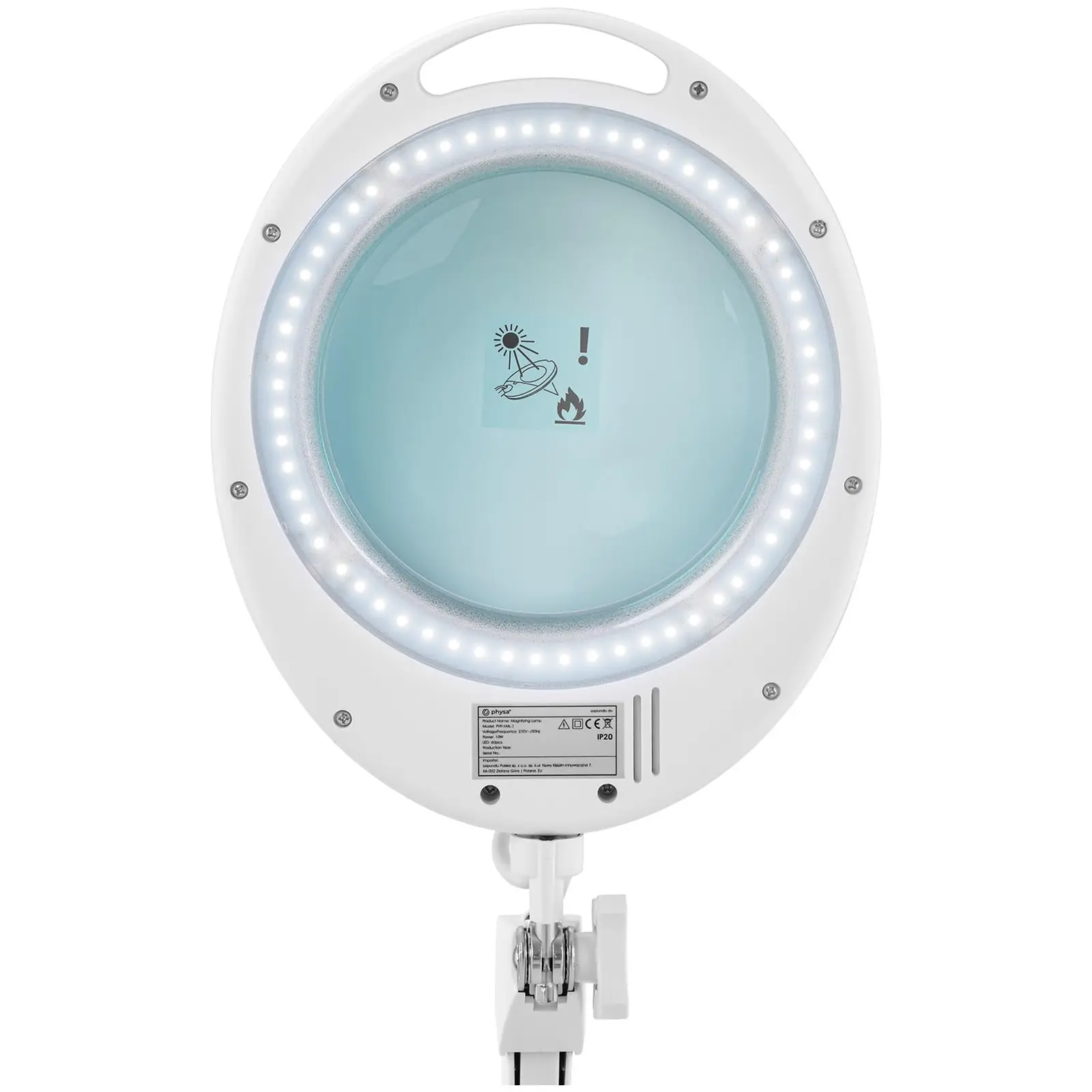 Lampada per estetista con lente di ingrandimento - LED - 5 dpt - 820 lm - 10 W - Morsetto da tavolo