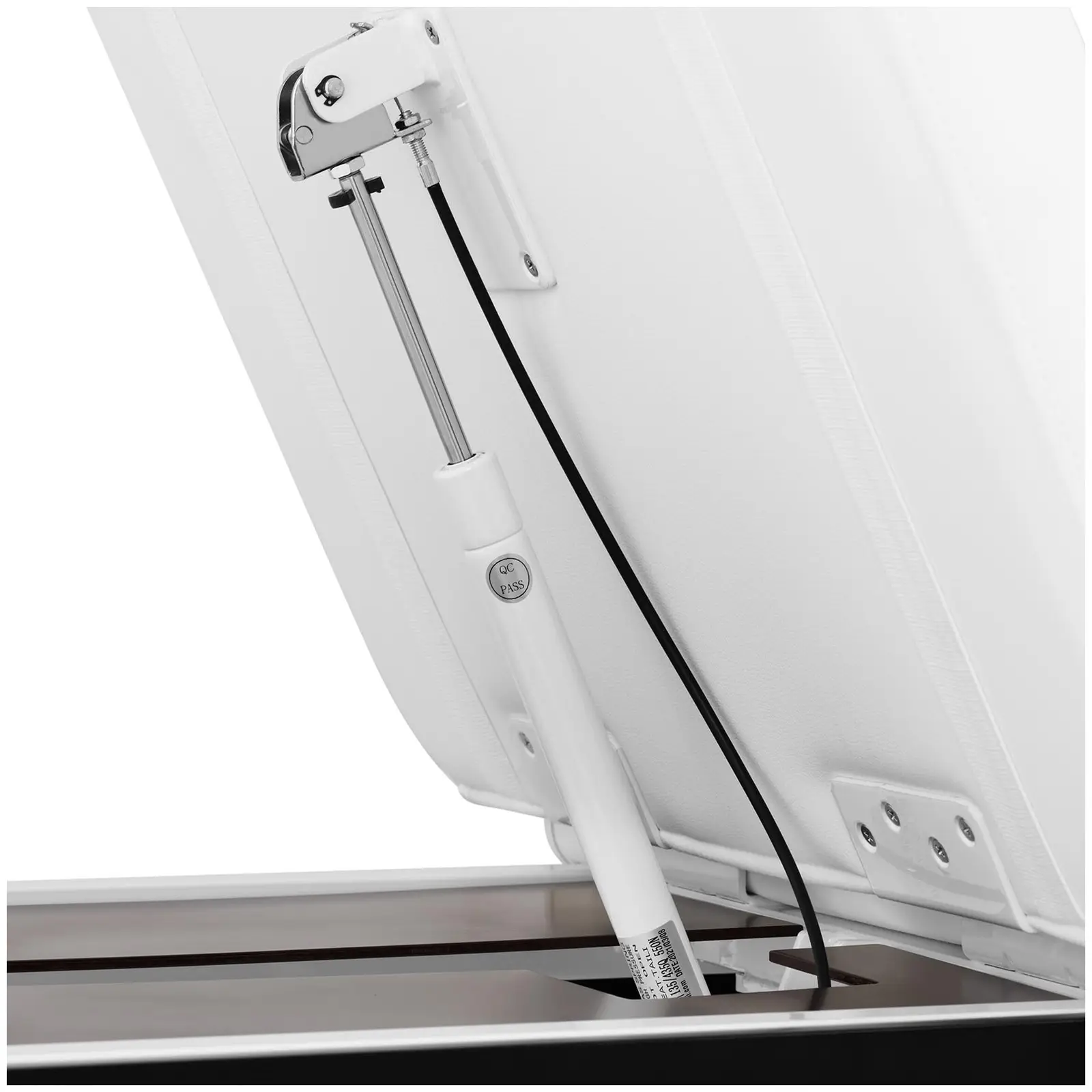Massageliege - 1 Motor - 300 W - 200 x 75 x 66 - 91 cm - 175 kg - braun / weiß (Länge Bett: 200 cm)