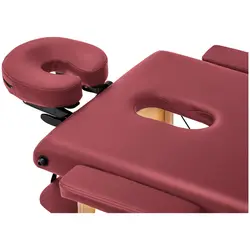 Składany stół do masażu -  185 x 60 x 60-85 cm - 227 kg - czerwony