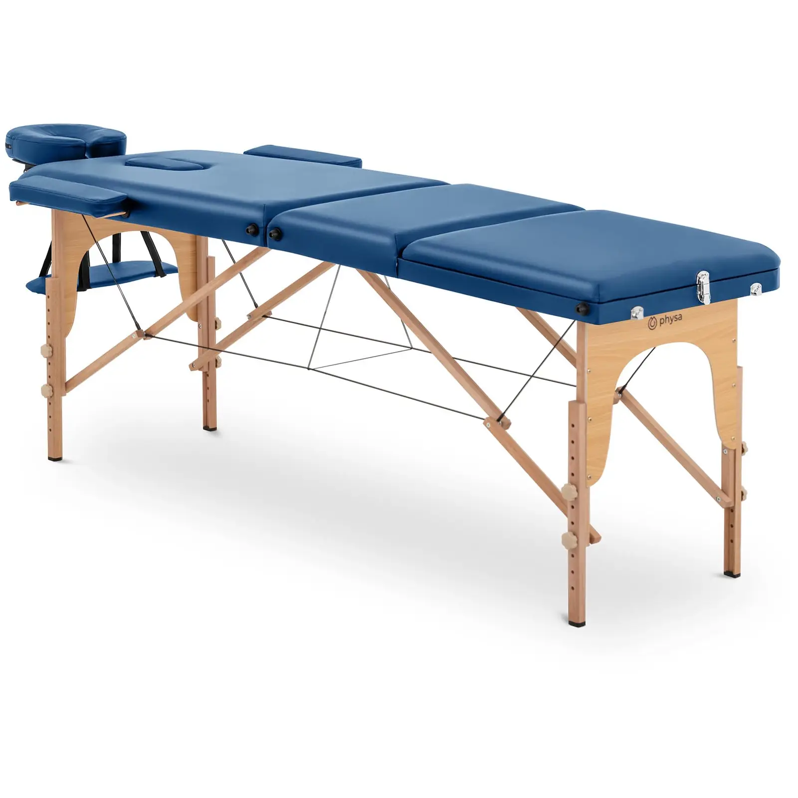 Hopfällbar massagebänk - 185 x 60 x 60-85 cm - 227 kg - Blå