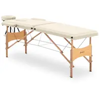 Hopfällbar massagebänk - 185 x 60 x 63-86 cm - 227 kg - Beige