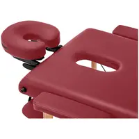 Kokoontaitettava hierontapöytä - 185 x 60 x 63-86 cm - 227 kg - punainen
