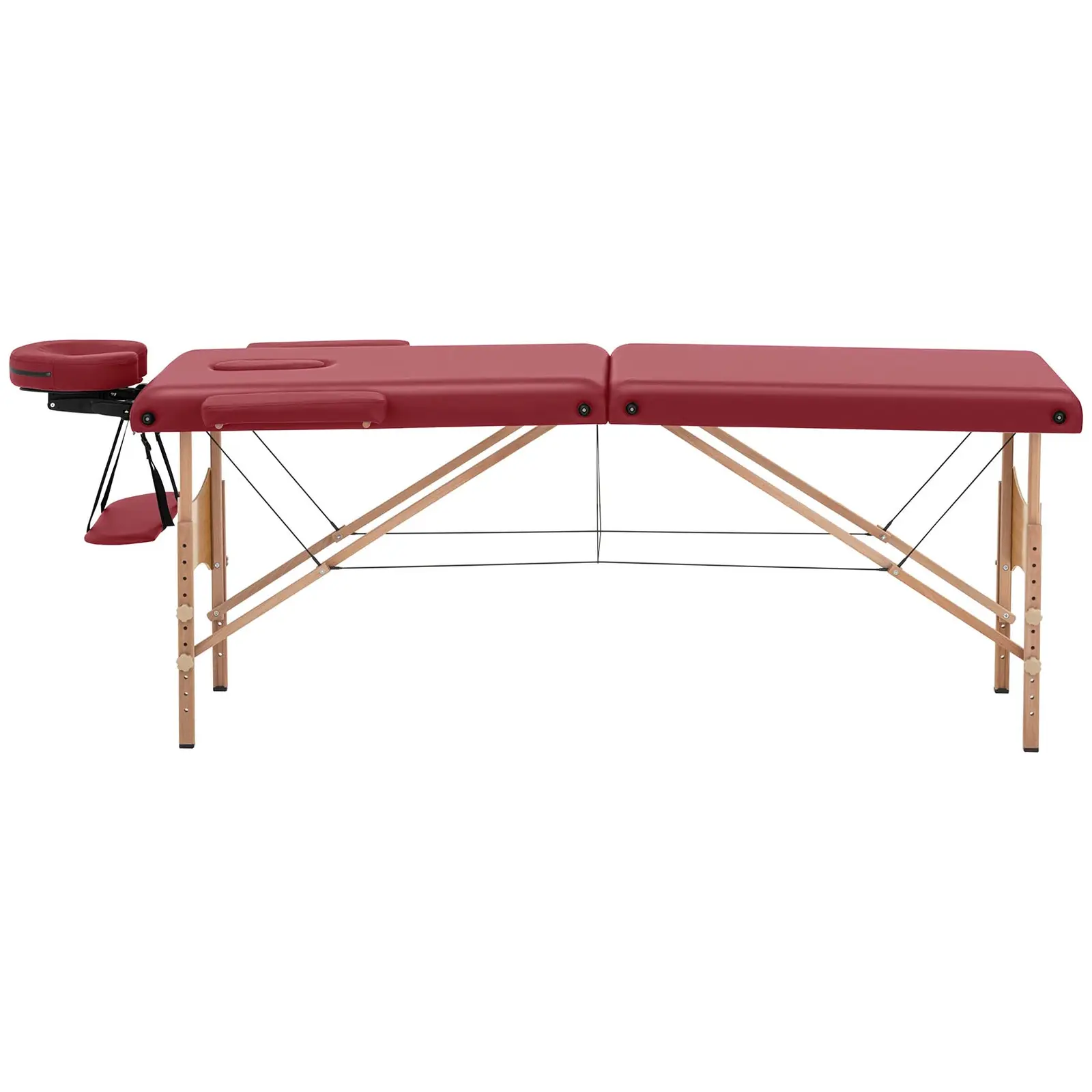Cama de massagem - 185 x 60 x 63-86 cm - 227 kg - Vermelho