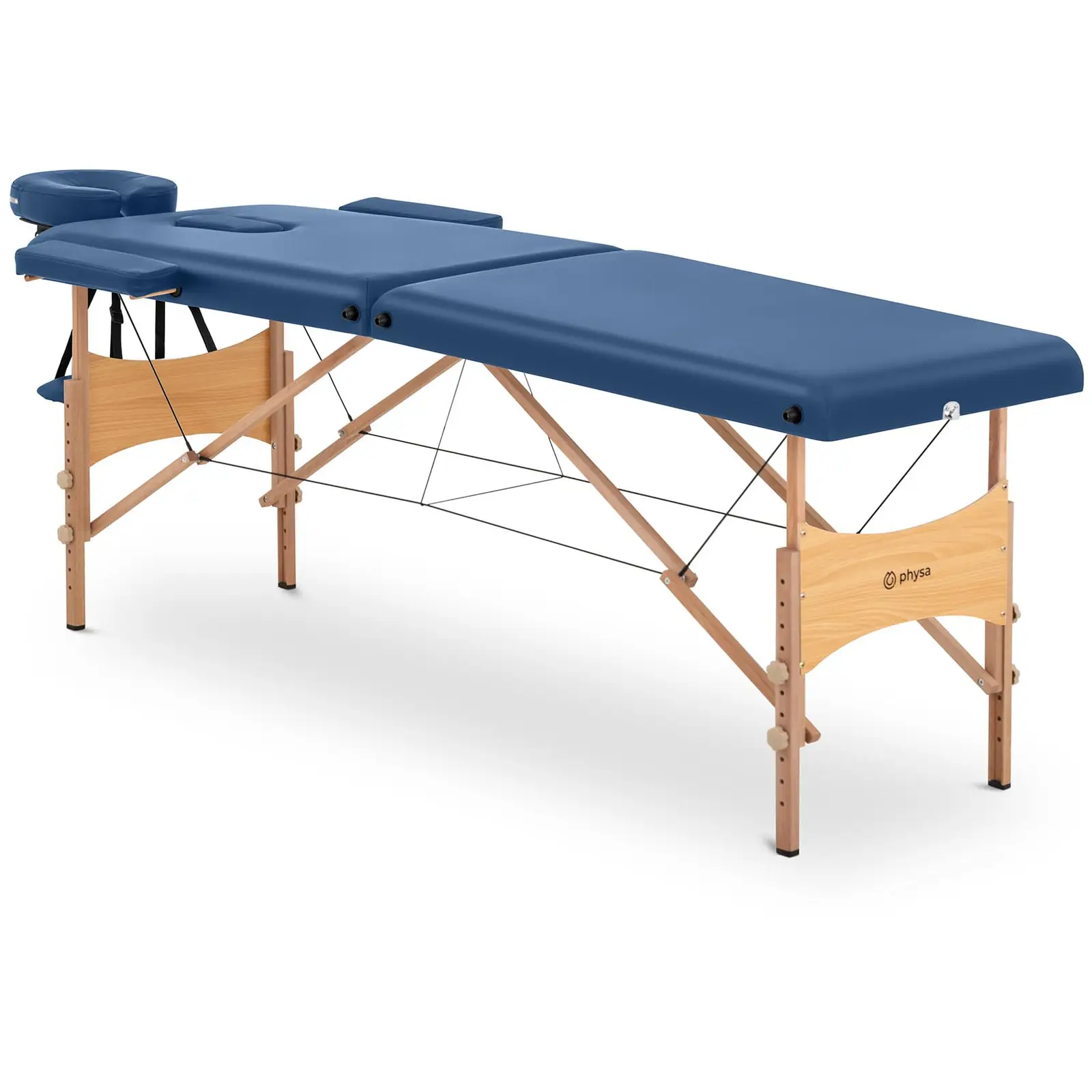 Hopfällbar massagebänk - 185 x 60 x 63-86 cm - 227 kg - Blå