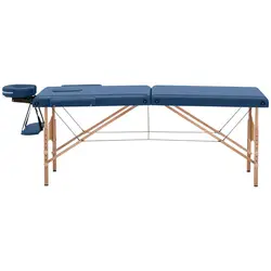 Składany stół do masażu - 185 x 60 x 63-86 cm - 227 kg - niebieski
