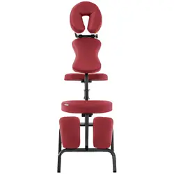 Сгъваем масажен стол - - 130 кг - Червен