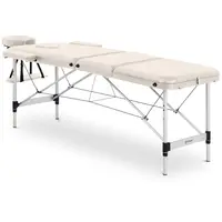 Sulankstomas masažo stalas - 185 x 60 x 60-81 cm - 180 kg - smėlio spalvos
