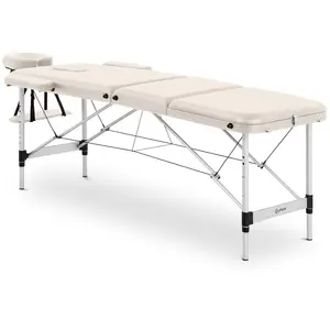 Table de massage pliante - 185 x 60 x 60-81 cm - 180 kg - Beige