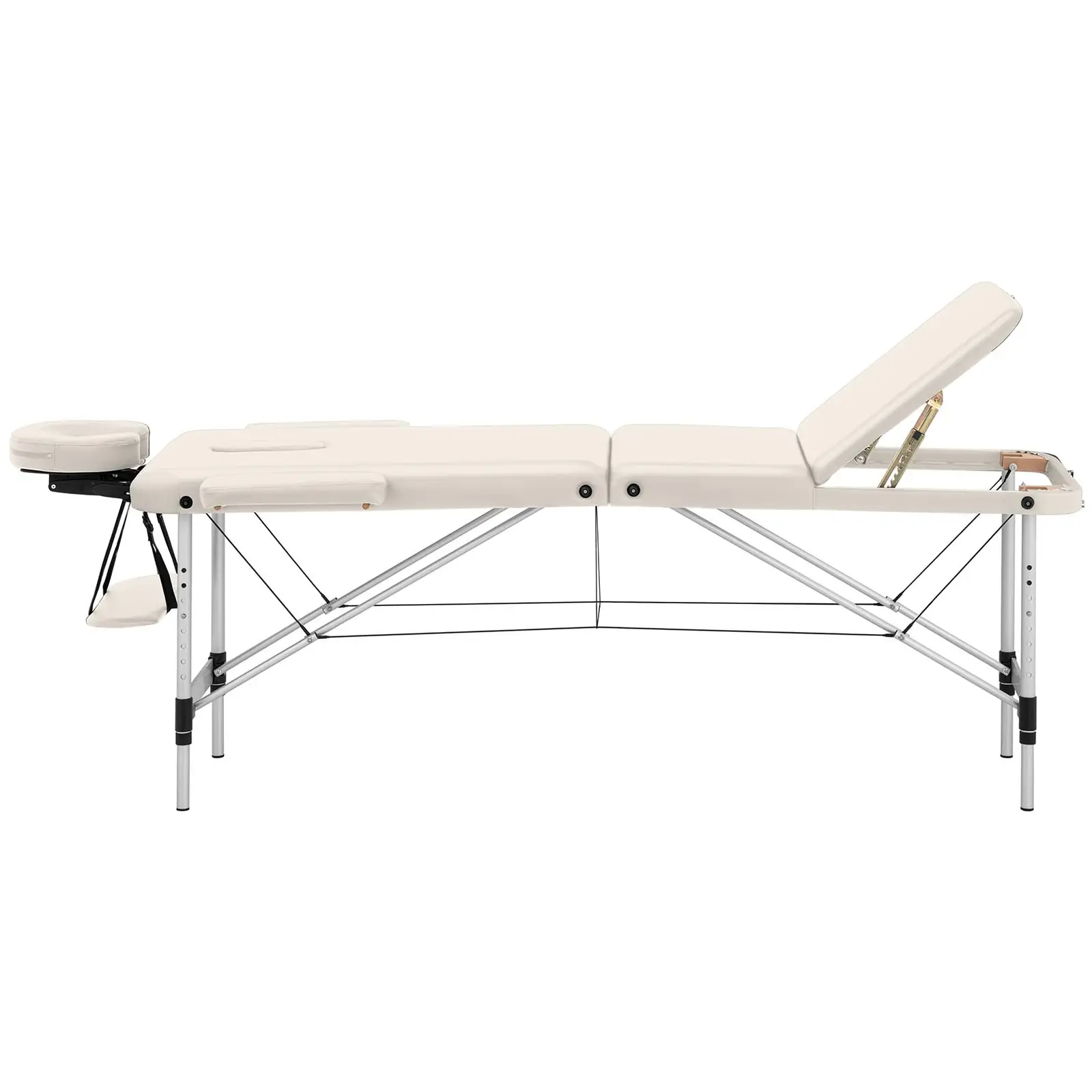 Massagebriks sammenklappelig - 185 x 60 x 60-81 cm - 180 kg - beige