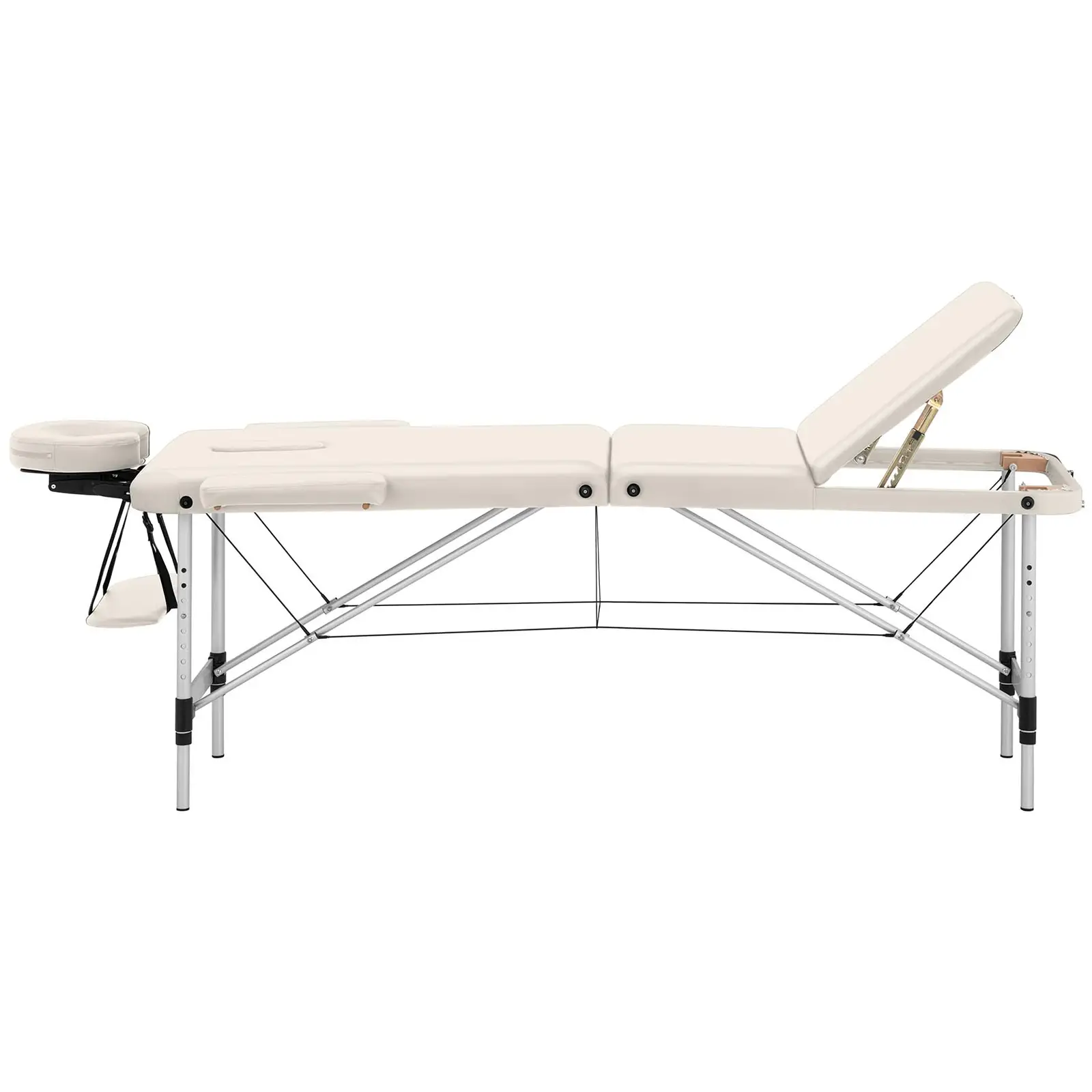 Occasion Table de massage pliante - 185 x 60 x 60-81 cm - 180 kg - Beige
