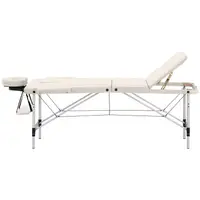 Hopfällbar massagebänk - 185 x 60 x 60-81 cm - 180 kg - Beige