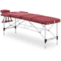 table de massage pliante - 185 x 60 x 60-81 cm - 180 kg - Rouge