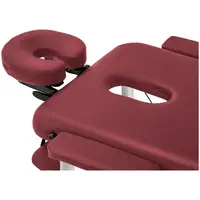 Folding Massage Table - 185 x 60 x 60-81 cm - 180 kg - Red