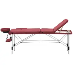 Camilla de masaje plegable - 185 x 60 x 60-81 cm - 180 kg - Rojo
