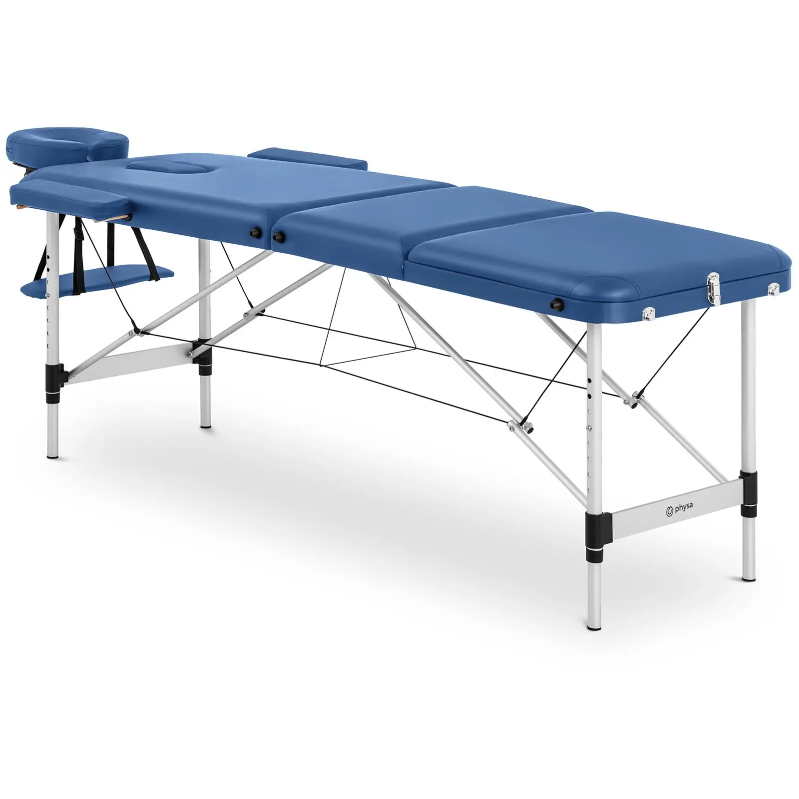 Massagebriks sammenklappelig - 3 afsnit - 185 x 60 x 59 - 80 cm - 180 kg - blå