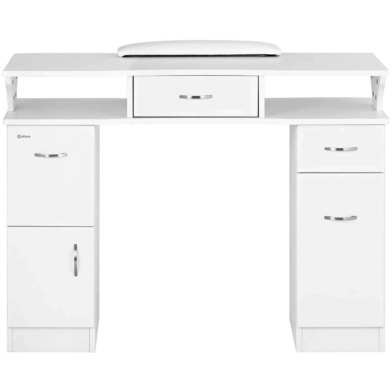 Table de manucure - 1 037 x 408 x 800 mm - Noir/blanc - Avec repose-main