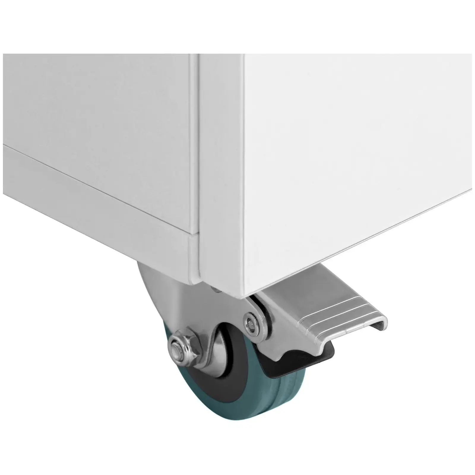 Stůl na manikúru - 1 200 x 503 x 803  mm - bílý - na 8 kolečkách - s odsáváním prachu a místem na odložení rukou (Ventilátor: Ano)