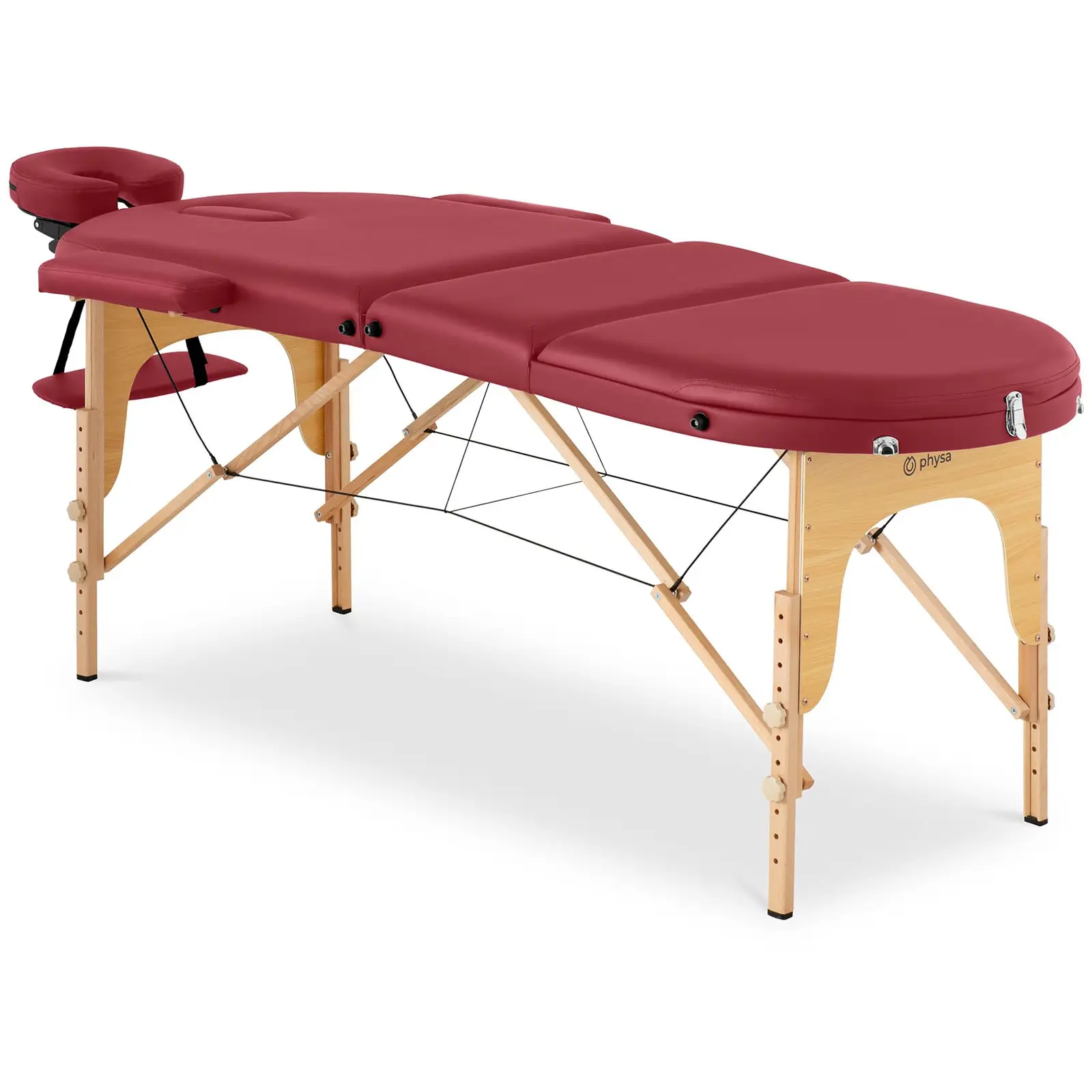 Massagebriks sammenklappelig - 3 afsnit - 185 x 70 x 62 - 86 cm - 220 kg - rød