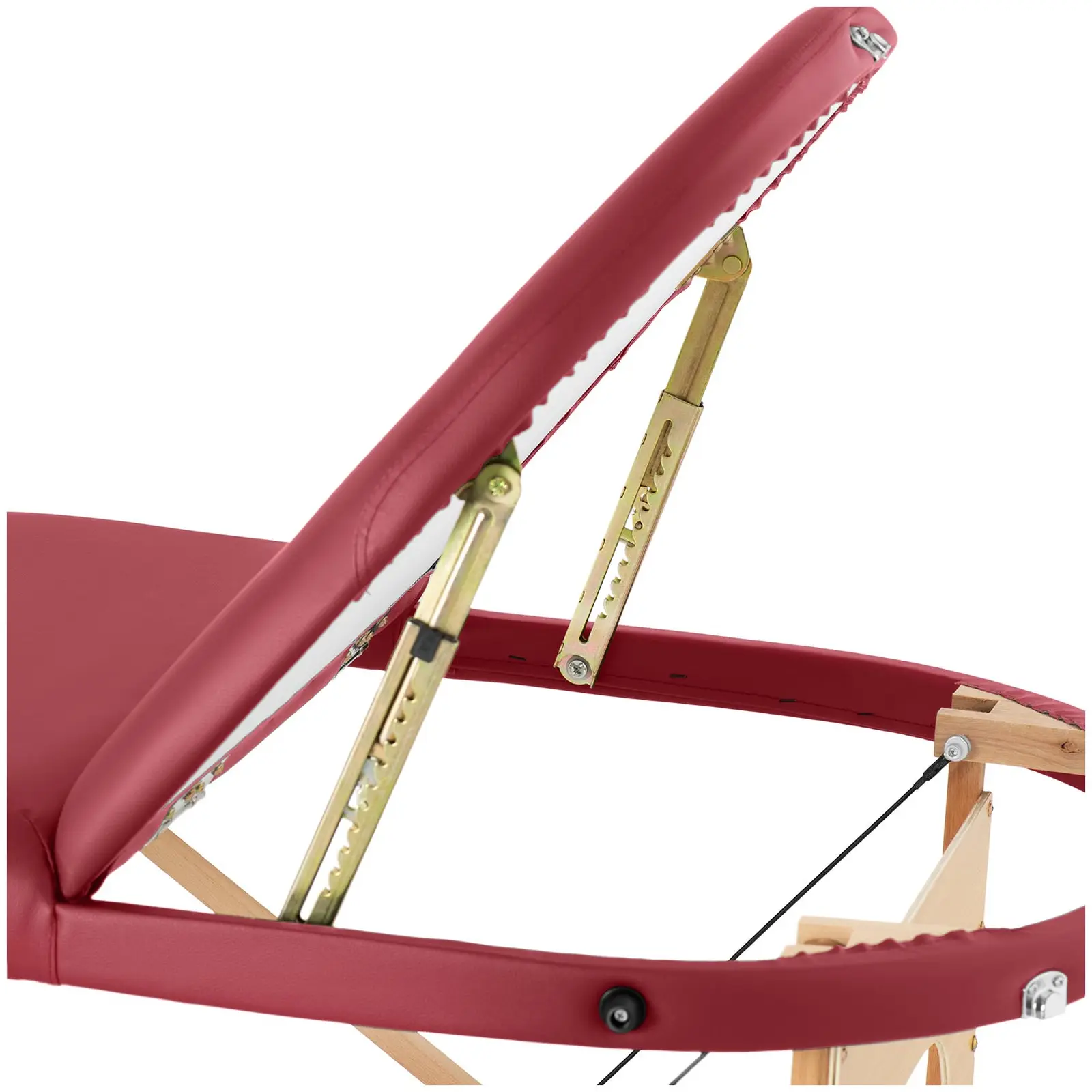 Table de massage pliante - 3 zones - 185 x 70 x 62-86  cm - 220 kg - Rouge (Longueur lit: 185 cm)