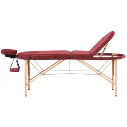 Składany stół do masażu - 185-211 x 70-88 x 63-85  cm - 227 kg - czerwony
