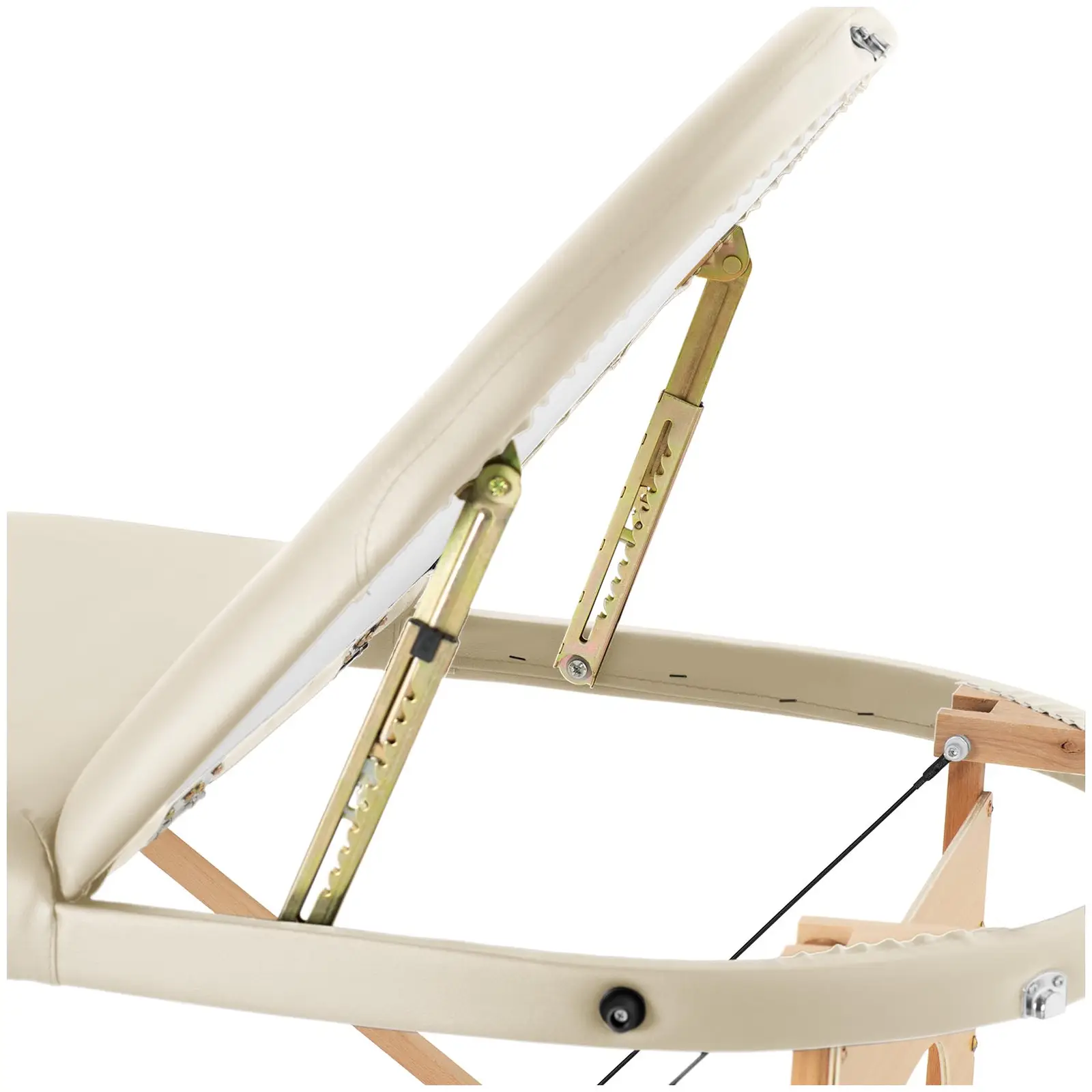 Skládací masážní lehátko - 3 zóny - 185 x 70 x 62–86 cm - 220 kg - béžové (Délka postele: 185 cm)