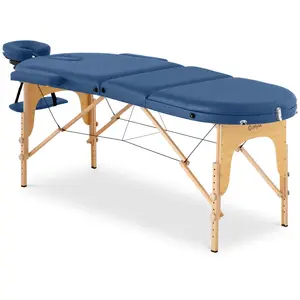 Massagebriks sammenklappelig - 185-211 x 70-88 x 63-85 cm - 227 kg - blå