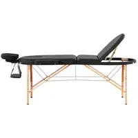 Hopfällbar massagebänk - 185-211 x 70-88 x 63-85 cm - 227 kg - Svart