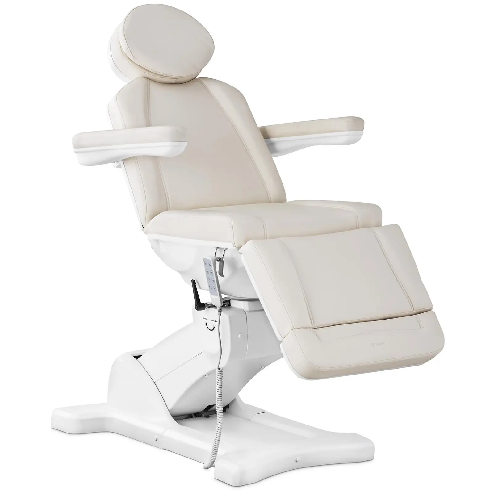 Fotel kosmetyczny - 350 W - 150 kg - ecru, biały