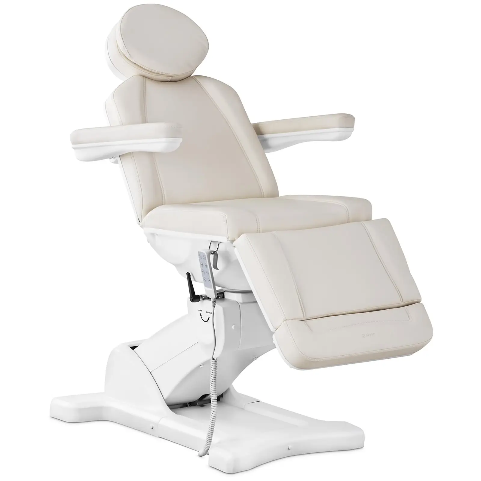 Kosmetické lehátko - 350 W - 180 x 61 x 65 - 97,5 cm - 150 kg  - barva krémová/bílá