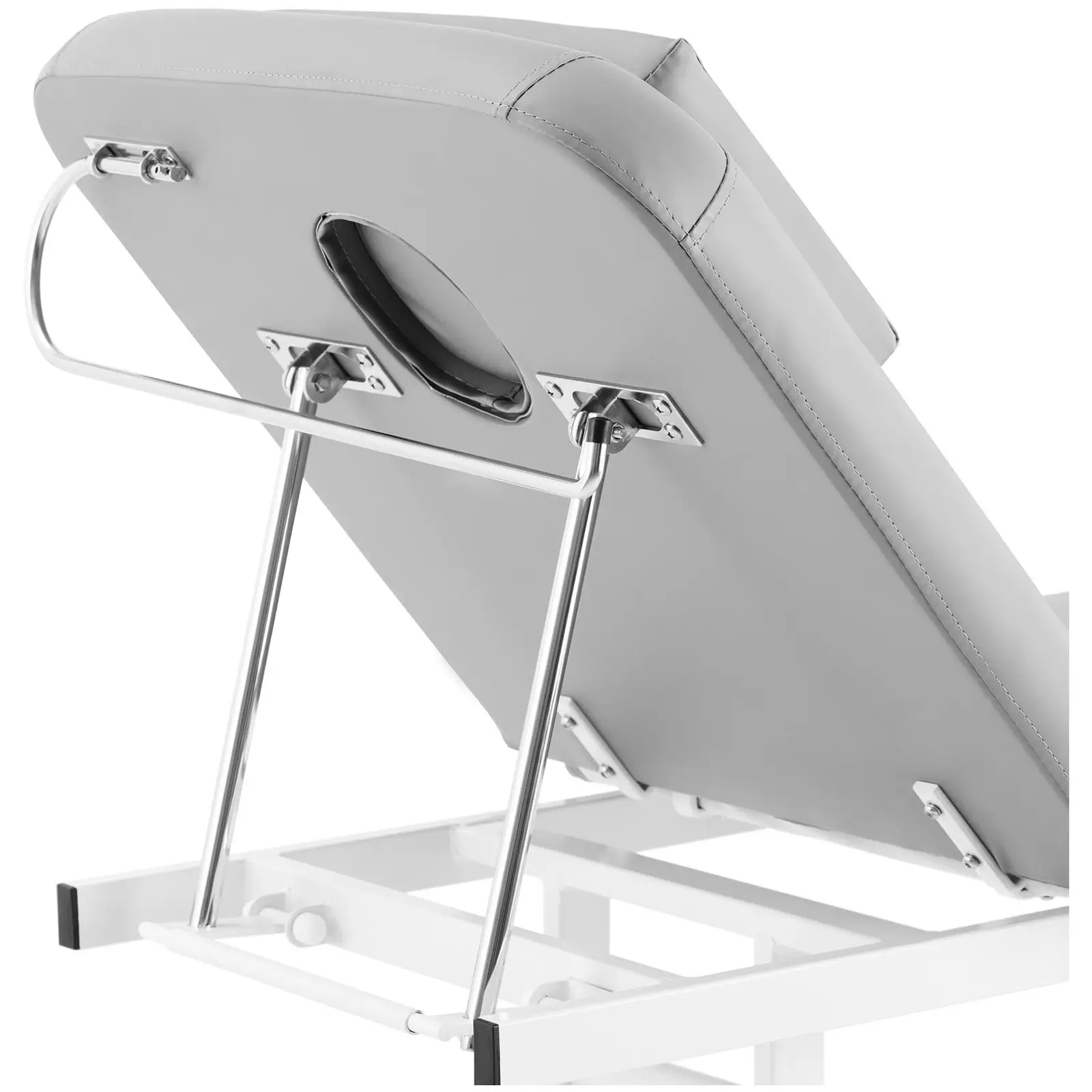 Elektrické masážní lehátko - 1 motor - 100 W - 185 x 63 x 47–90 cm - 150 kg - bílá/šedá (Délka postele: 185 cm)