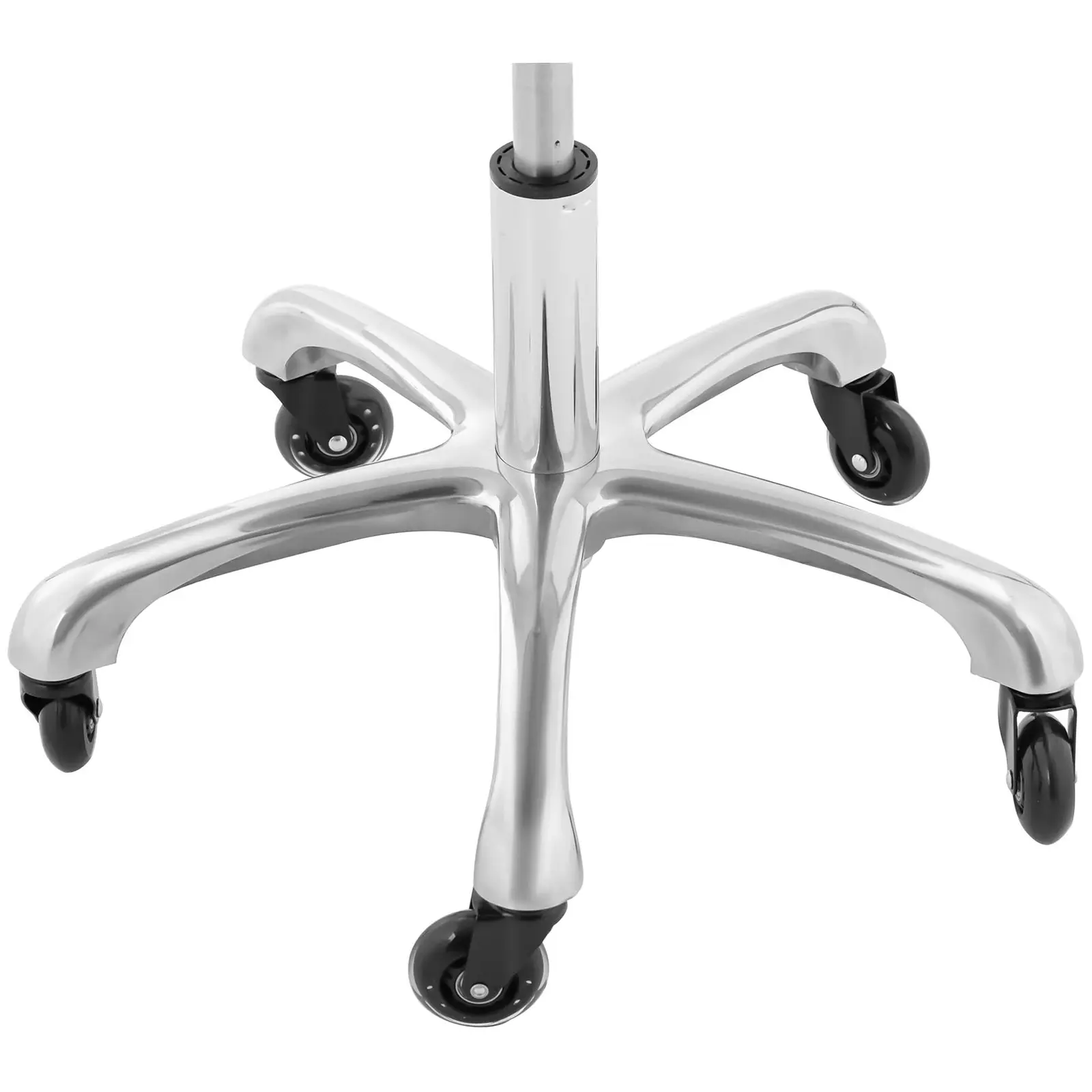 Tabouret de bureau avec dossier - 470 - 590 mm - 125 kg - Gris (Hauteur max. siège(s): 59 cm)