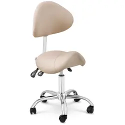 Balno formos kėdė - reguliuojamas atlošo ir sėdynės aukštis - 55-69 cm - 150 kg - kreminė, sidabrinė