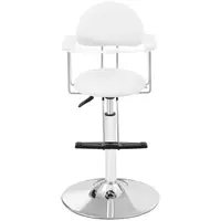 Detská kadernícka stolička - 860 – 1110 mm - 125 kg - biela