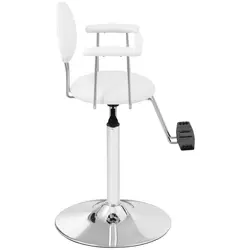 Detská kadernícka stolička - 860 – 1110 mm - 125 kg - biela