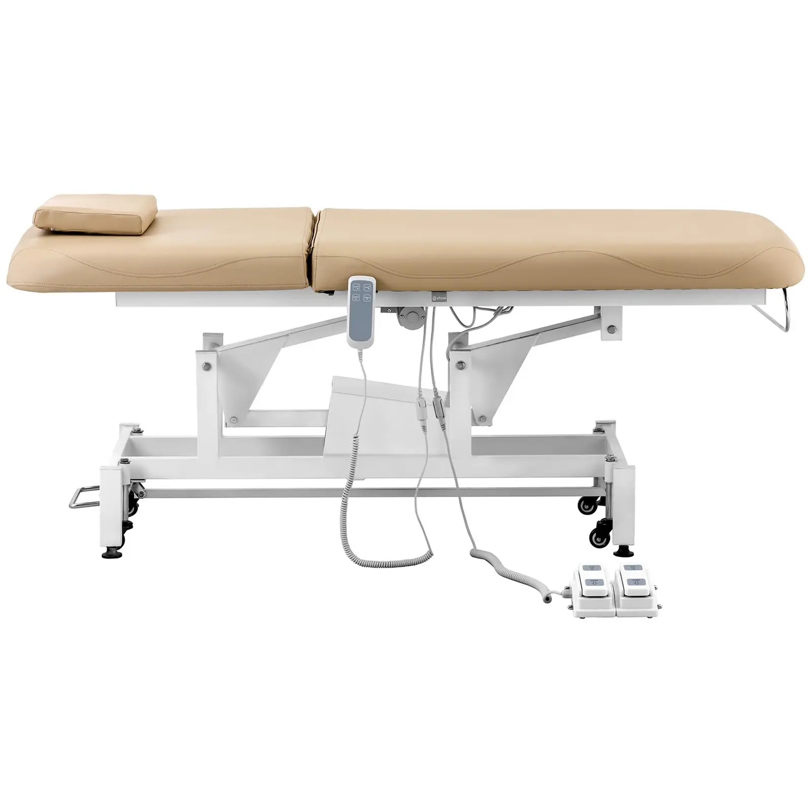 Lettino massaggio elettrico - 2 motori - 150 kg - beige scuro