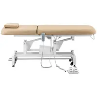 Table de massage électrique - 2 moteurs - 150 kg - Beige foncé
