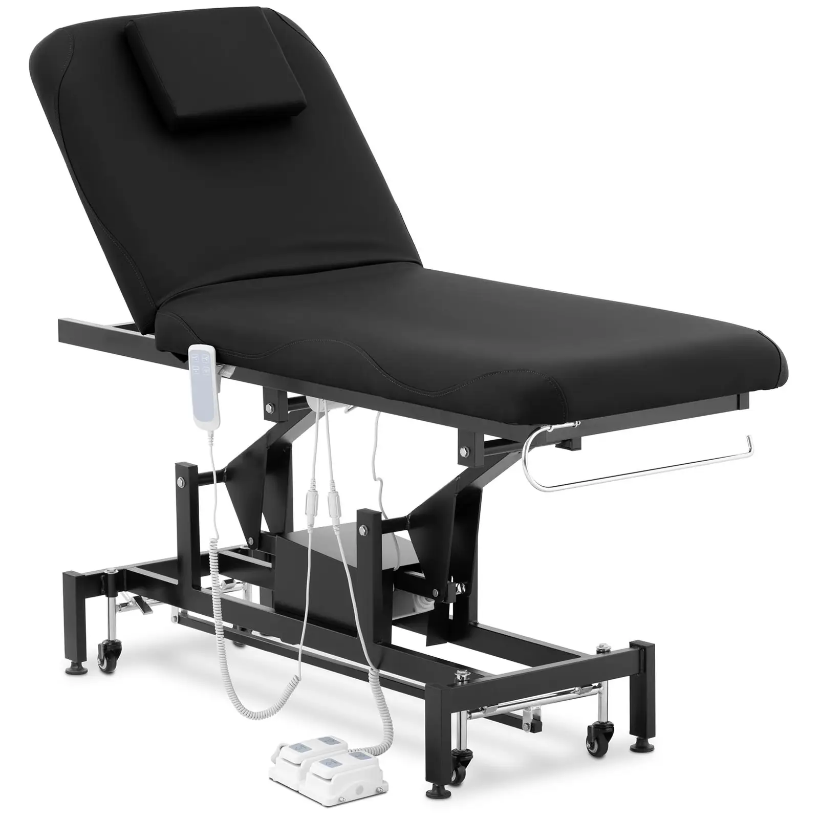 Massagebriks - elektrisk - 2 motorer - 200 W - 187 x 70 x 68 - 90 cm - 200 kg - sort