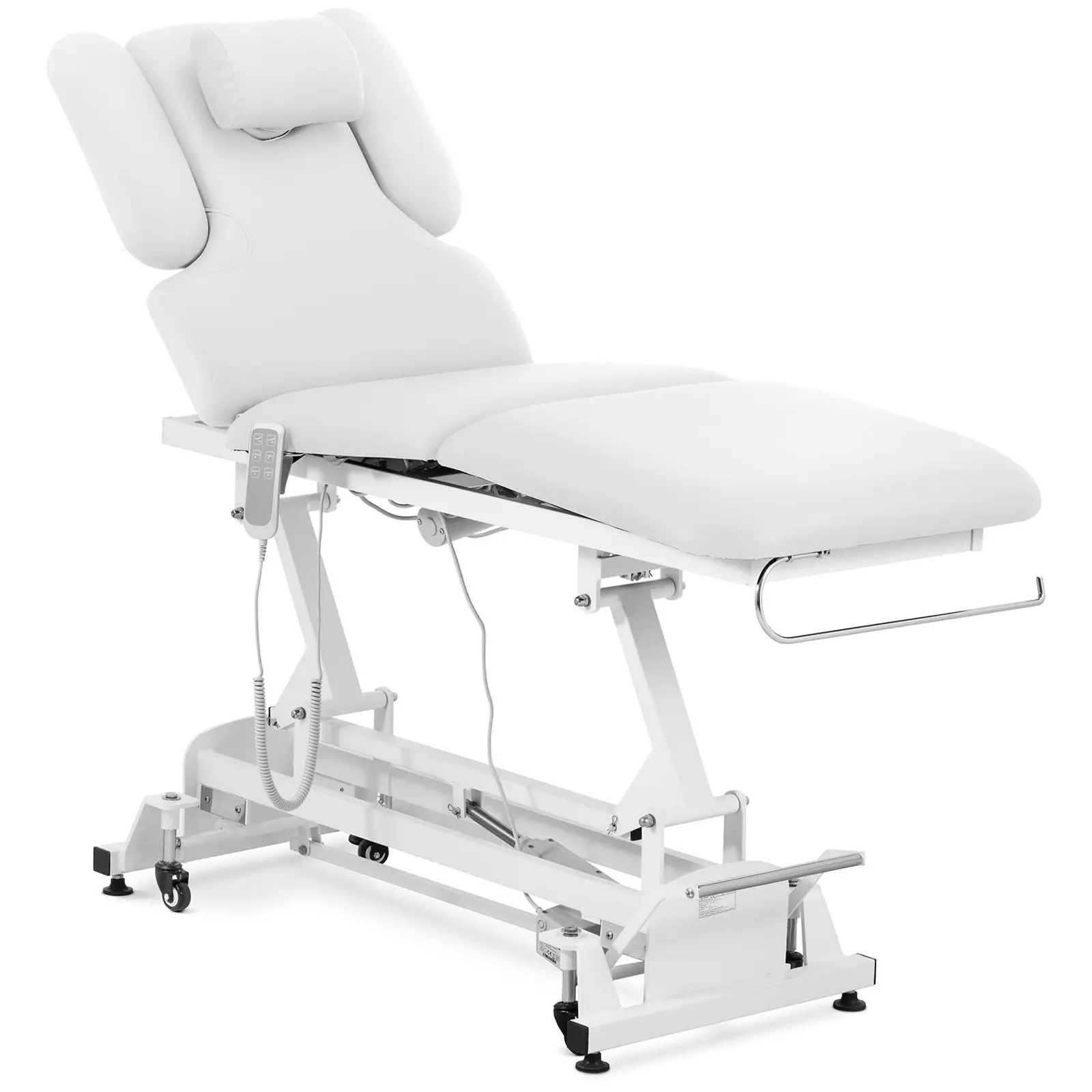 Massagebriks - elektrisk - 3 motorer - 300 W - 185 x 67 x 62 - 84 cm - 200 kg - hvid