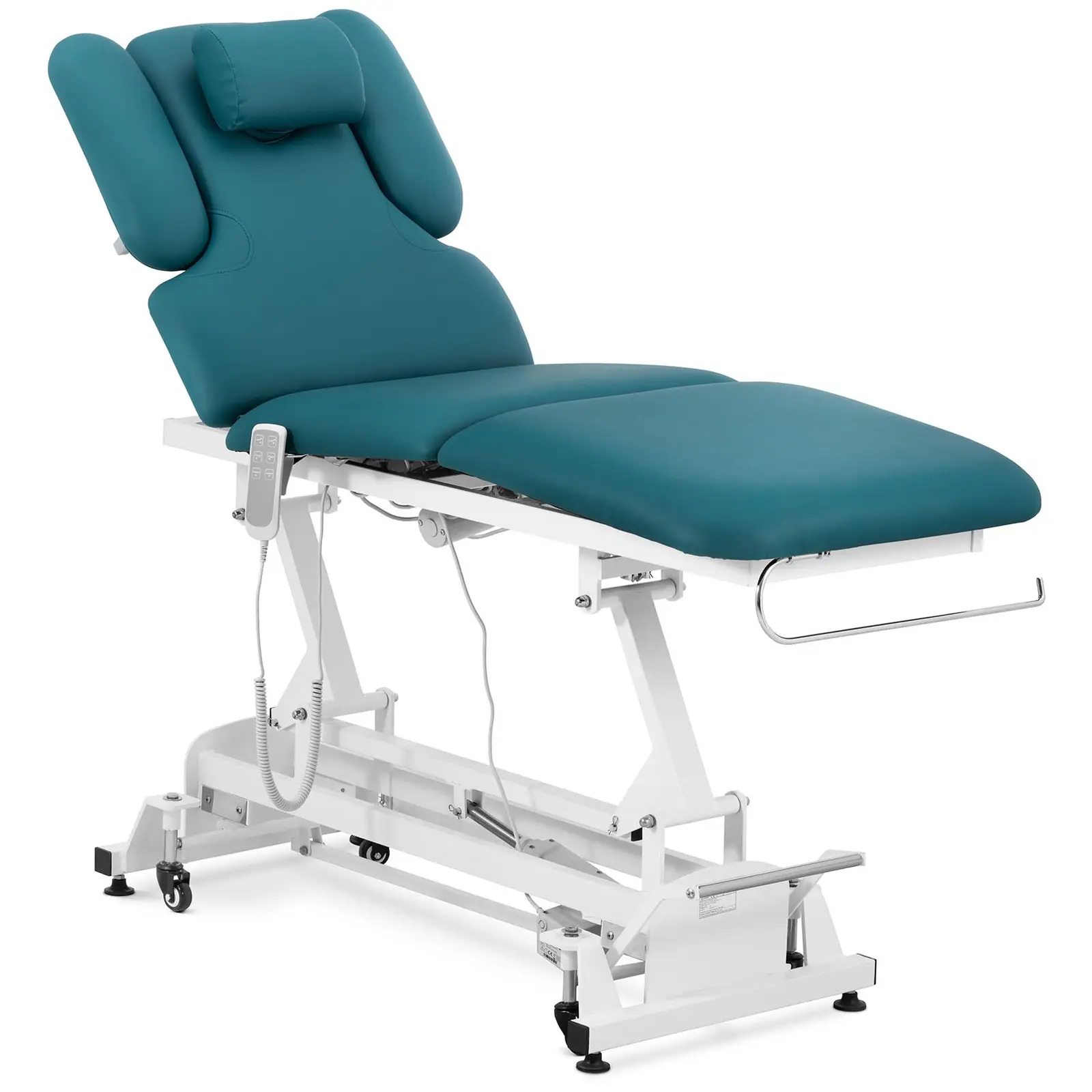 Massagebriks - elektrisk - 3 motorer - 300 W - 185 x 67 x 62 - 84 cm - 200 kg - hvid og turkis