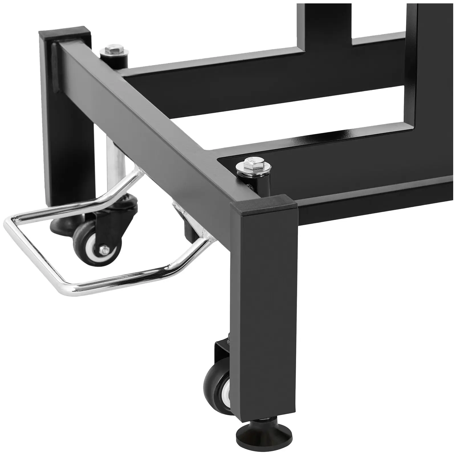 Elektrické masážní lehátko - 2 motory - 200 W - 187 x 70 x 68–90 cm - 200 kg - černá/šedá (Kolečka: Ano)