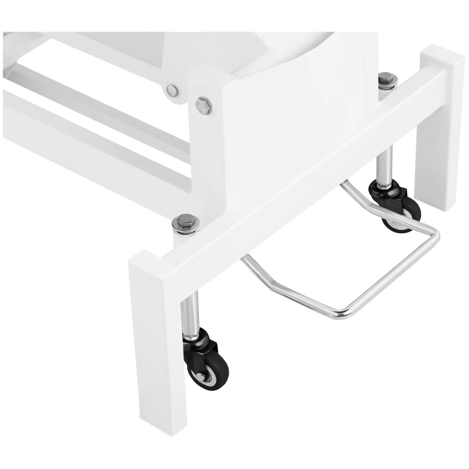 Elektrické masážní lehátko - 1 motor - 100 W - 207 x 68 x 53–92 cm - 200 kg - bílé/šedé (Maximální výška: 92 cm)